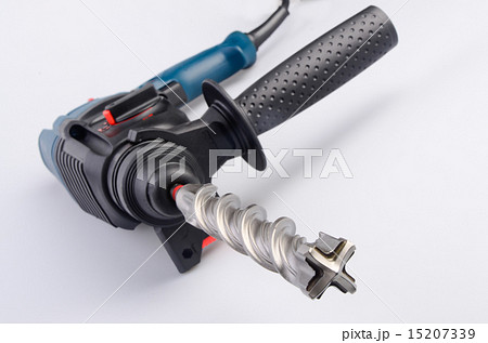 Electric drilling machine on a white Electric drilling machine on a white 15207339