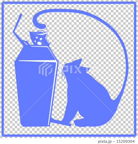 A pictogram of a cat who throws out garbage A pictogram of a cat who throws out garbage 15209304