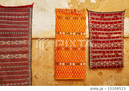 traditional carpets on Moroccan market 15209523