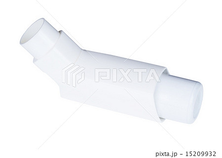 Asthma inhaler isolated on a white background 15209932