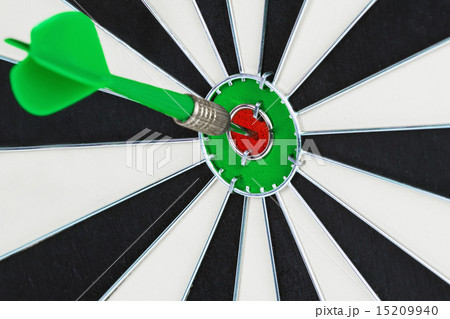 Darts hitting a target close-up 15209940