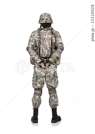 US soldier standing back 15210028