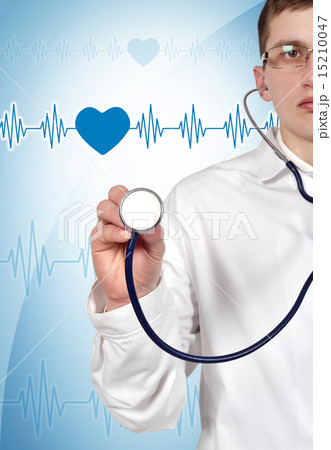 doctor holding stethoscope doctor holding stethoscope 15210047