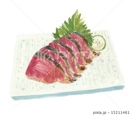 鰹のたたきのイラスト素材