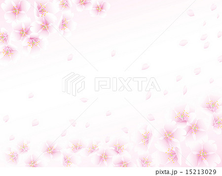 桜の花びらがいっぱいのピンクの背景素材のイラスト素材