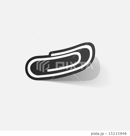 Paper clipped sticker: paper clip 15215946