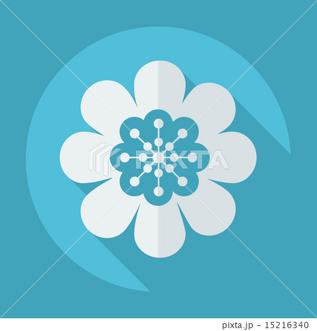 Flat modern design with shadow flower icon Flat modern design with shadow flower icon 15216340