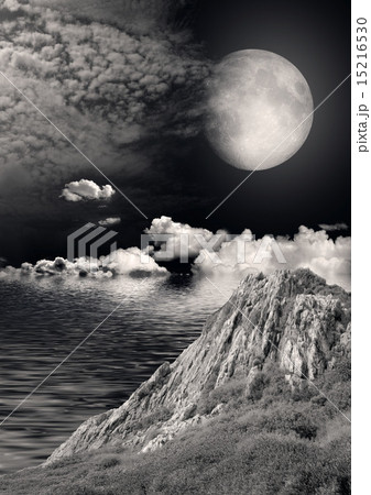 Full moon image with water Full moon image with water 15216530