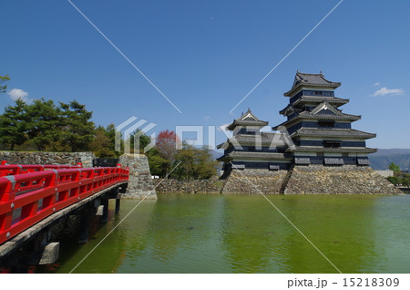 信州 春の国宝松本城と埋橋 信州 春の国宝松本城と埋橋 15218309