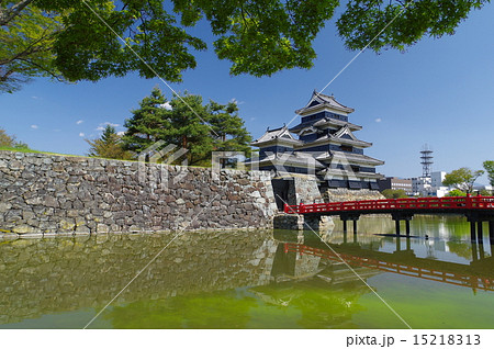 信州 春の国宝松本城と埋橋 信州 春の国宝松本城と埋橋 15218313