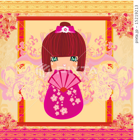 Kokeshi doll cartoon character Kokeshi doll cartoon character 15219213