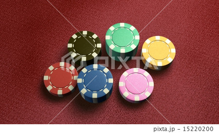 casino chips of 6 color red table 15220200