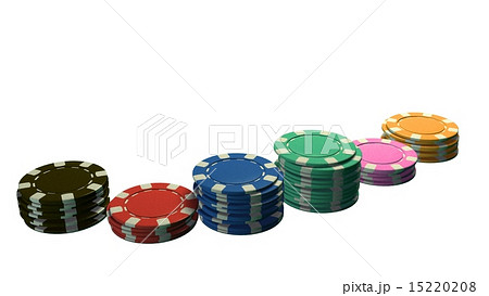 casino chips of bet side angle white background 15220208