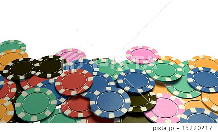 casino chips show hand white background 15220217