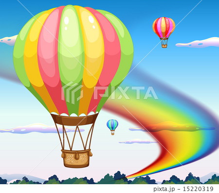 Balloons and rainbow 15220319
