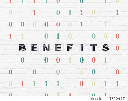 Finance concept: Benefits on wall background 15220947