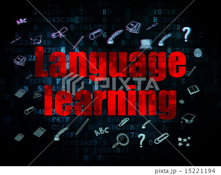 Education concept: Language Learning on Digital background 15221194