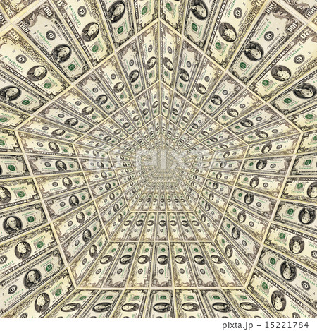 dollar pattern with flame on the background 15221784