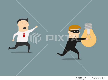 A thief stealing idea from businessman 15222518