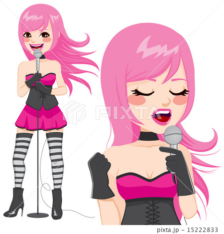 Punk Rock Pink Haired Singer 15222833
