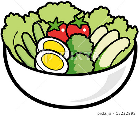 野菜サラダのイラスト素材