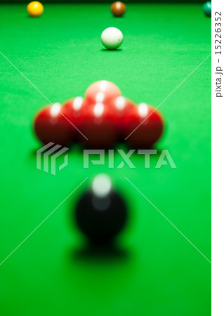 Snooker balls on a table. Snooker balls on a table. 15226352