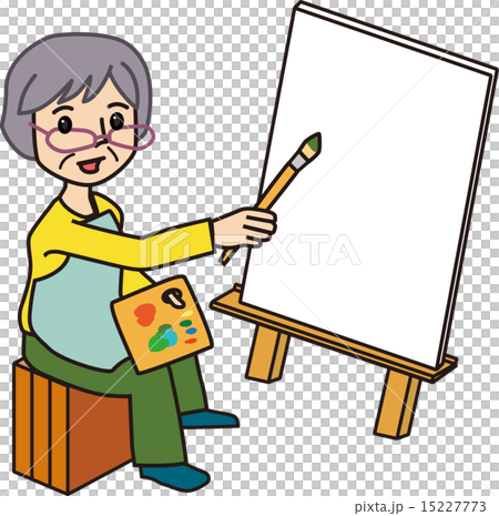 絵を描くシニア 15227773