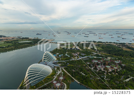 View of Singapore city skyline View of Singapore city skyline 15228375