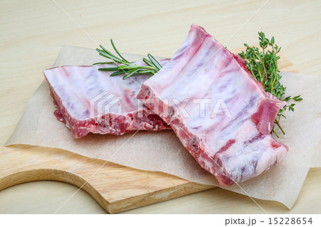 Raw pork ribs Raw pork ribs 15228654