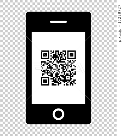 Qr Code Reflected On Smartphone Stock Illustration