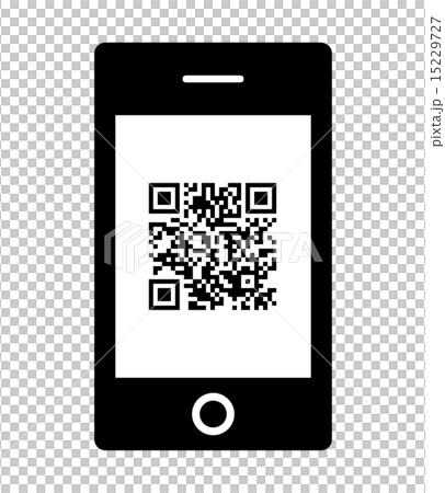 Qr Code Reflected On Smartphone Stock Illustration