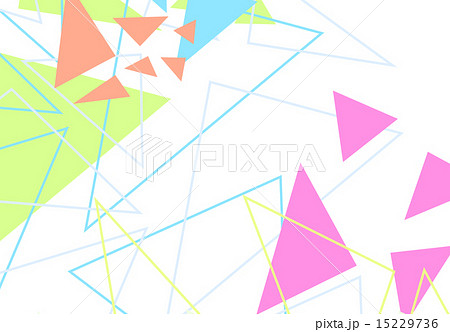 カラフルな三角形のイラスト素材