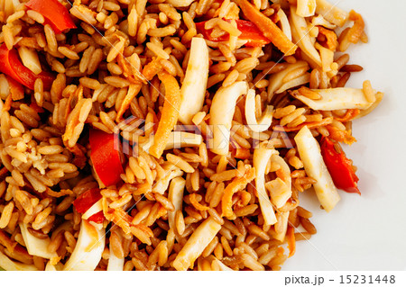 Risotto with seafood. 15231448