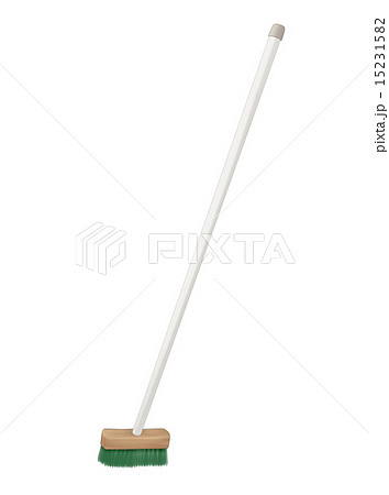 デッキブラシのイラスト素材