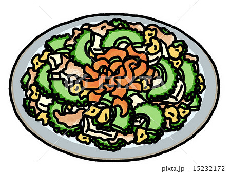 ゴーヤチャンプルのイラスト素材