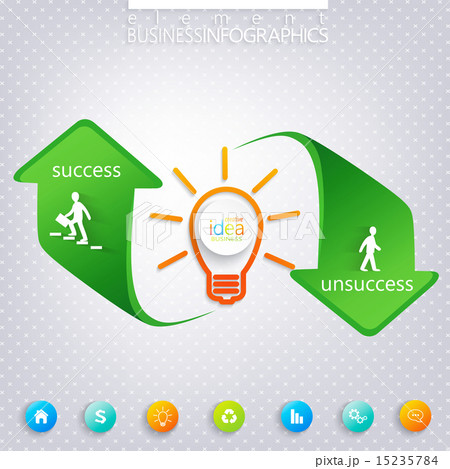 Success and Unsuccess Modern template infographic . Can be used for workflow layout, diagram, chart 15235784