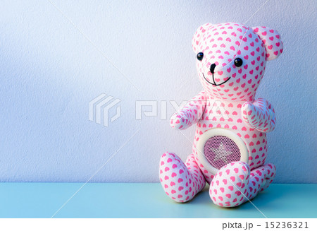 Lovely bear with pink heart pattern skin 15236321