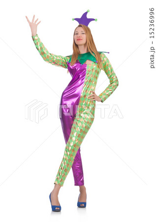 Funny clown isolated on white 15236996