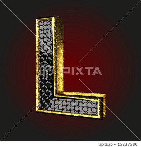 l black letter with gold l black letter with gold 15237580