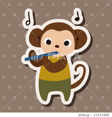 音楽 ミュージカル さるのイラスト素材