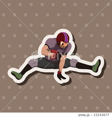 タッチダウン アメリカンフットボール 男のイラスト素材