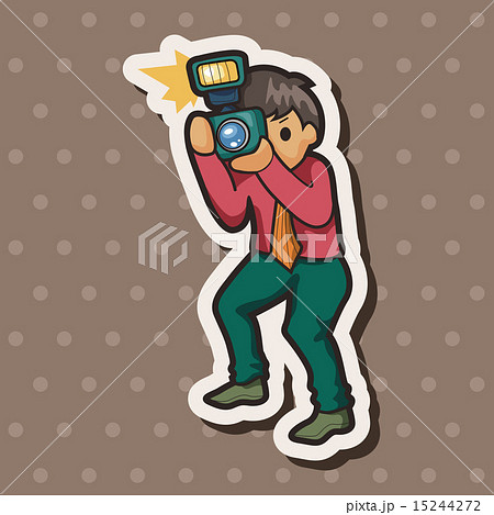 カメラマン 写真撮影 撮影のイラスト素材