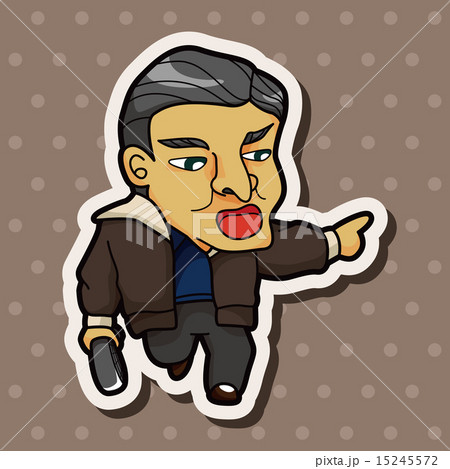 犯罪者 キャラクター 文字のイラスト素材