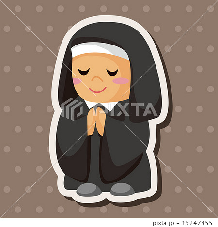 修道女 礼拝 信頼のイラスト素材 15247855 Pixta