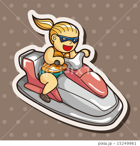 サーファー サーフィン 波乗りのイラスト素材