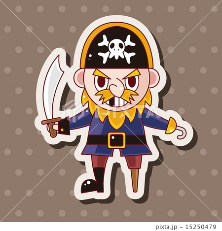 海賊 キャラクター 文字のイラスト素材