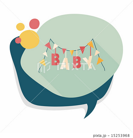 BABY party flat icon with long shadow,eps 10 BABY party flat icon with long shadow,eps 10 15253968