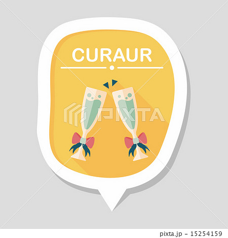 Valentine's day champagne flat icon with long shadow,eps10 Valentine's day champagne flat icon with long shadow,eps10 15254159