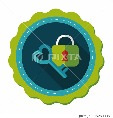 Valentine's Day lover lock flat icon with long shadow,eps10 Valentine's Day lover lock flat icon with long shadow,eps10 15254435