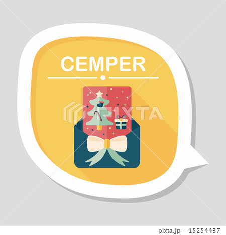 Christmas card flat icon with long shadow,eps10 Christmas card flat icon with long shadow,eps10 15254437
